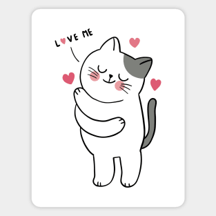 cat I love me Magnet